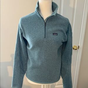 Patagonia Women's Teal Quarter-Zip Sweater
